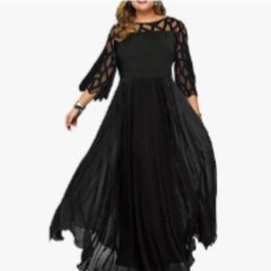 Black plus size dress